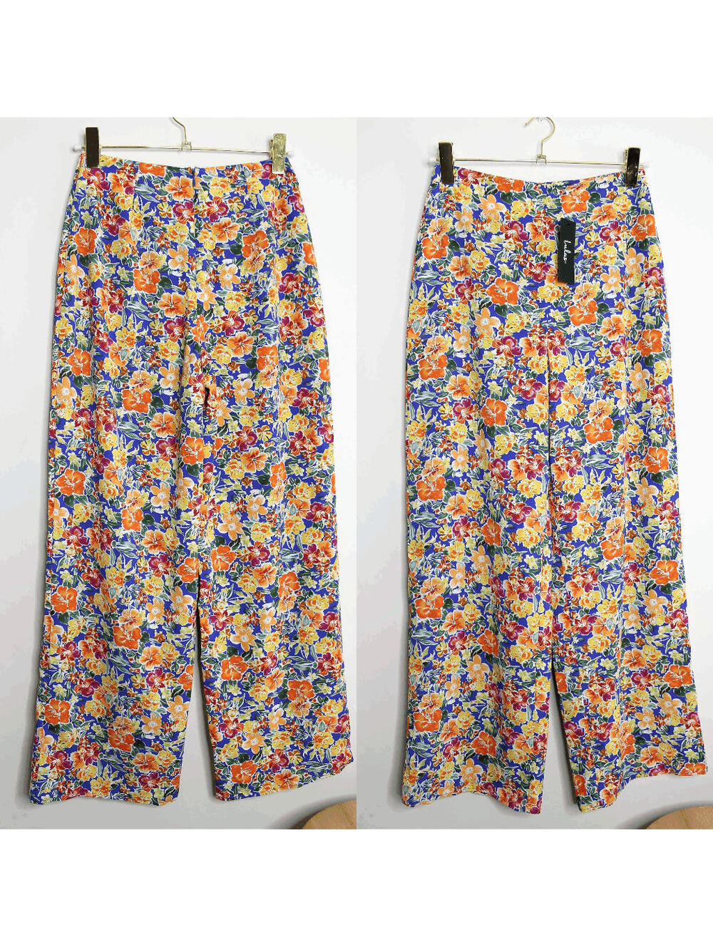 NWT Lulus Colorful Floral High Waist Wide Leg Pants - Small
